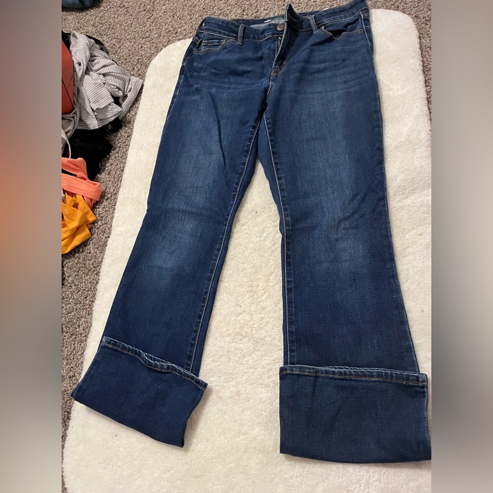 Old navy blue jeans